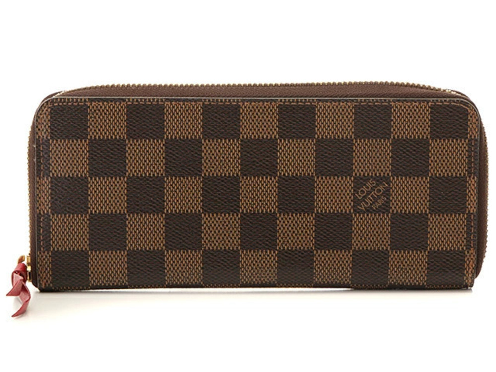 LOUIS VUITTON Portefeuille Clemence Damier Cerise Red Long Wallet
